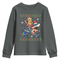 Funny Tung Tung Sahur Riding Tralala Youth Sweatshirt Ugly Chritstmas Italian Brainrot Meme - Wonder Print Shop
