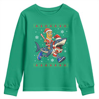 Funny Tung Tung Sahur Riding Tralala Youth Sweatshirt Ugly Chritstmas Italian Brainrot Meme - Wonder Print Shop