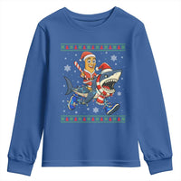 Funny Tung Tung Sahur Riding Tralala Youth Sweatshirt Ugly Chritstmas Italian Brainrot Meme - Wonder Print Shop