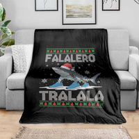 Falalero Tralala Italian Brainrot Meme Christmas Throw Blanket Funny Gen Z Alpha Ugly Xmas Gift - Wonder Print Shop