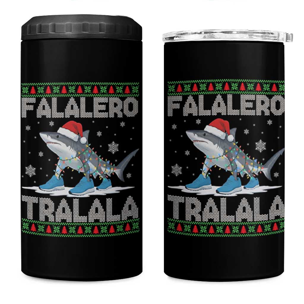 Falalero Tralala Italian Brainrot Meme Christmas 4 in 1 Can Cooler Tumbler Funny Gen Z Alpha Ugly Xmas Gift - Wonder Print Shop