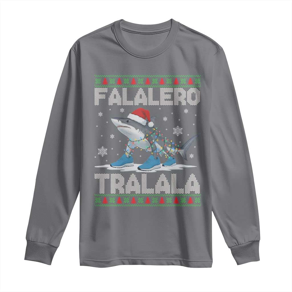 Falalero Tralala Italian Brainrot Meme Christmas Long Sleeve Shirt Funny Gen Z Alpha Ugly Xmas Gift - Wonder Print Shop
