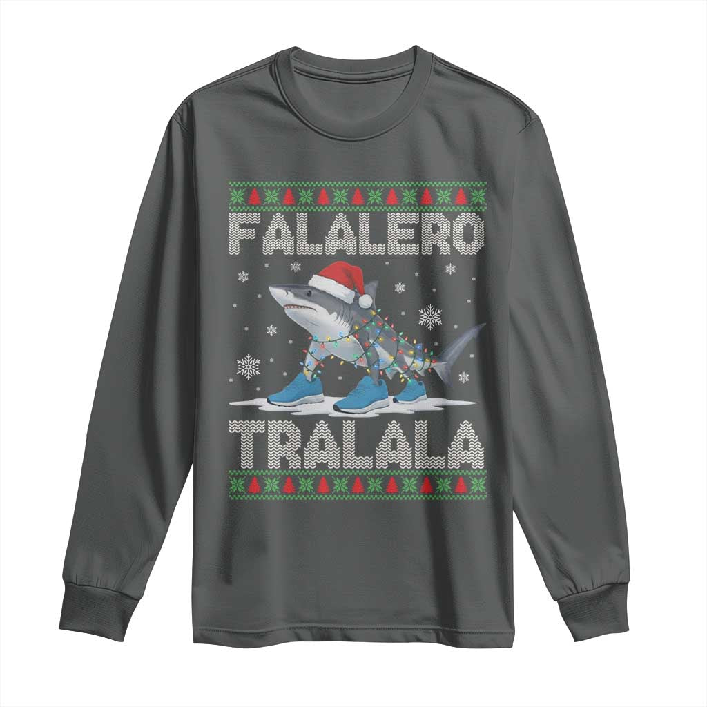 Falalero Tralala Italian Brainrot Meme Christmas Long Sleeve Shirt Funny Gen Z Alpha Ugly Xmas Gift - Wonder Print Shop
