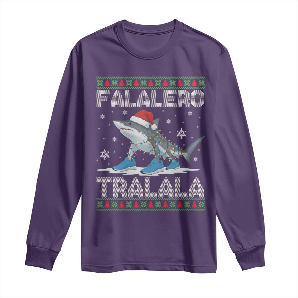 Falalero Tralala Italian Brainrot Meme Christmas Long Sleeve Shirt Funny Gen Z Alpha Ugly Xmas Gift - Wonder Print Shop