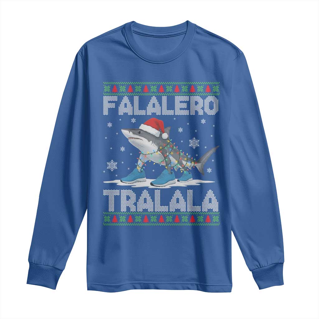Falalero Tralala Italian Brainrot Meme Christmas Long Sleeve Shirt Funny Gen Z Alpha Ugly Xmas Gift - Wonder Print Shop