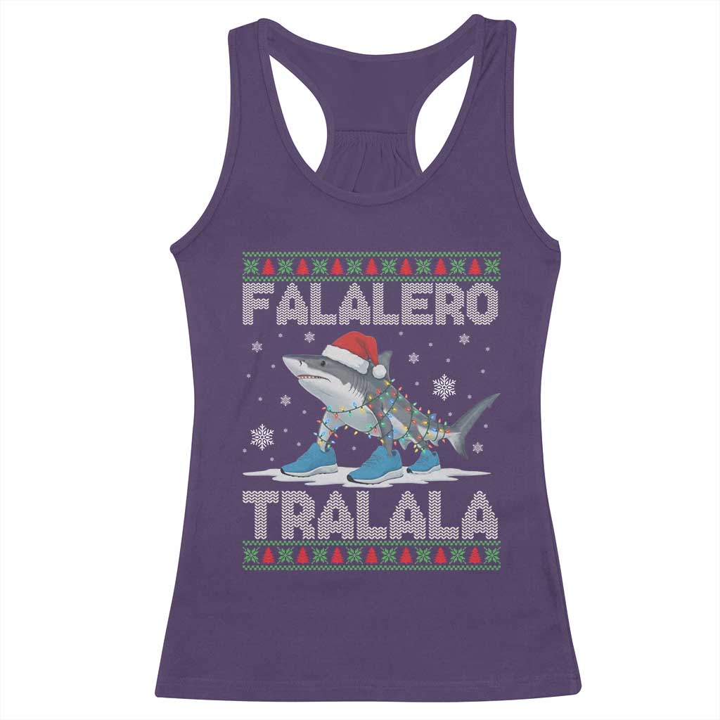Falalero Tralala Italian Brainrot Meme Christmas Racerback Tank Top Funny Gen Z Alpha Ugly Xmas Gift - Wonder Print Shop
