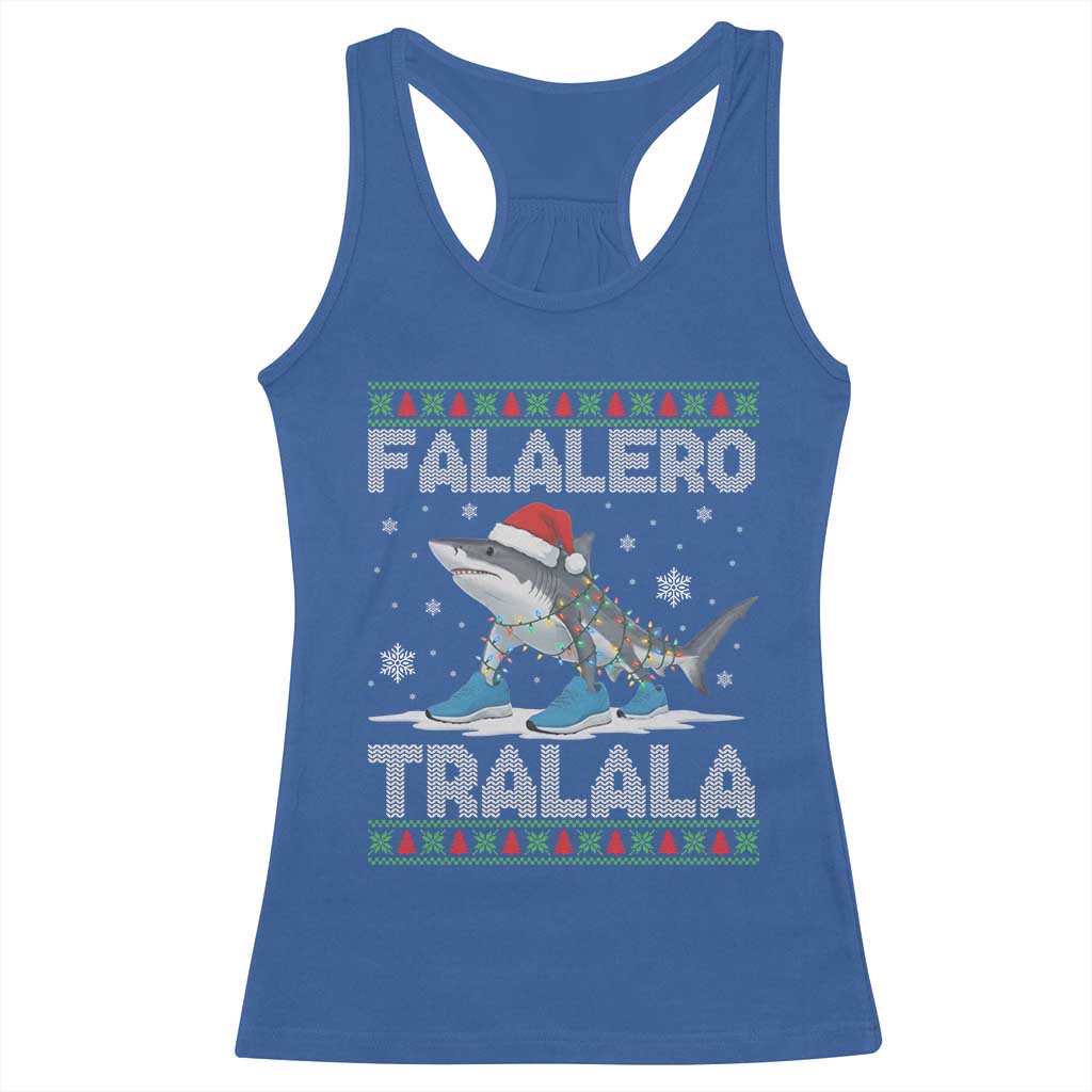 Falalero Tralala Italian Brainrot Meme Christmas Racerback Tank Top Funny Gen Z Alpha Ugly Xmas Gift - Wonder Print Shop