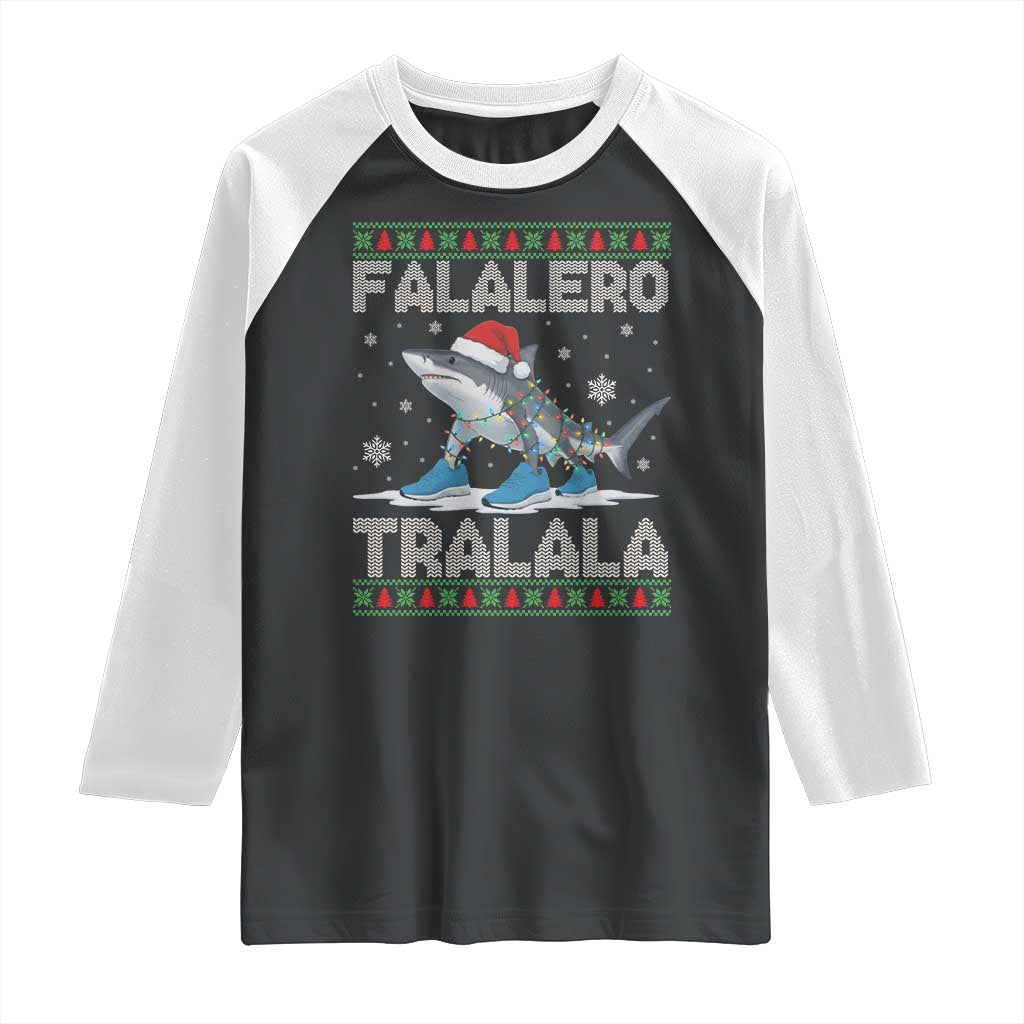 Falalero Tralala Italian Brainrot Meme Christmas Raglan Shirt Funny Gen Z Alpha Ugly Xmas Gift - Wonder Print Shop