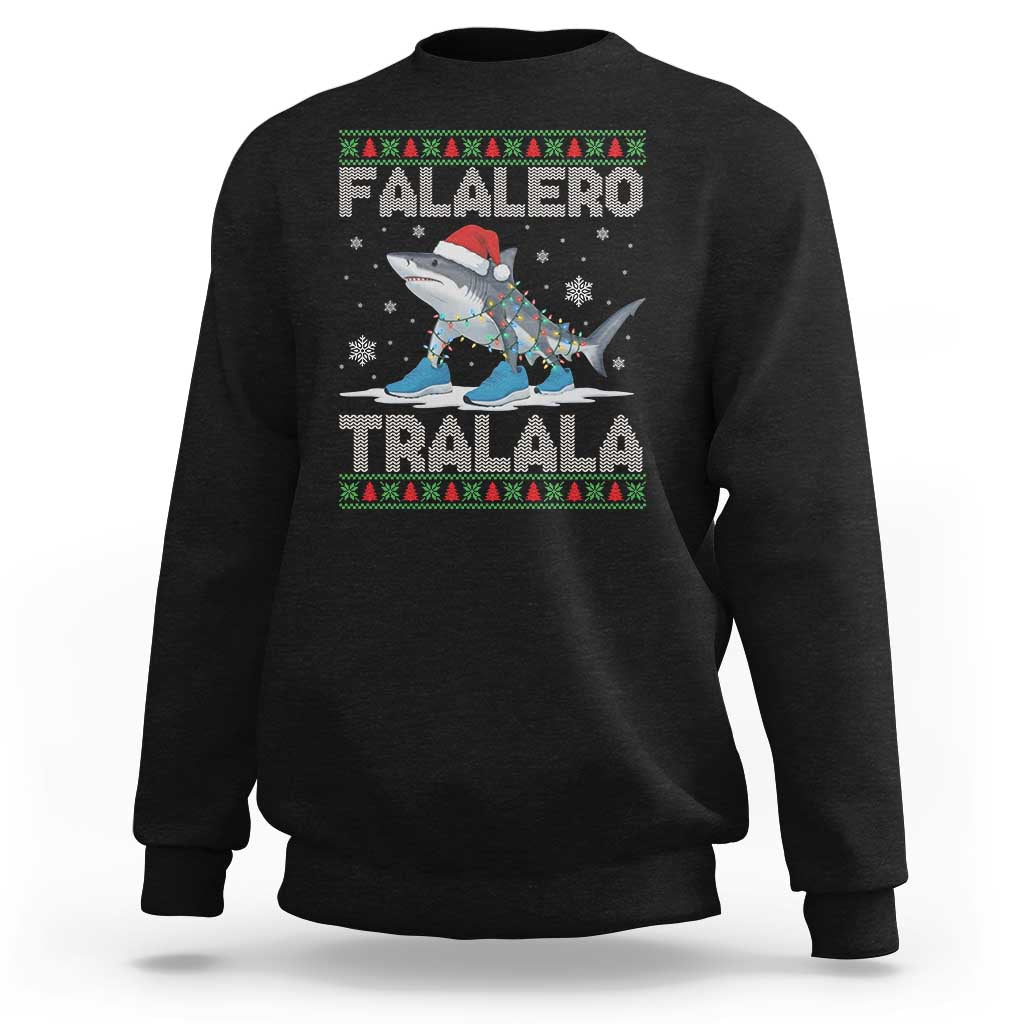 Falalero Tralala Italian Brainrot Meme Christmas Sweatshirt Funny Gen Z Alpha Ugly Xmas Gift - Wonder Print Shop