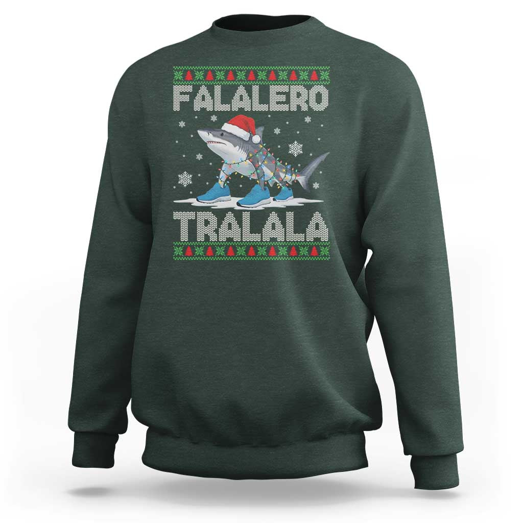 Falalero Tralala Italian Brainrot Meme Christmas Sweatshirt Funny Gen Z Alpha Ugly Xmas Gift - Wonder Print Shop