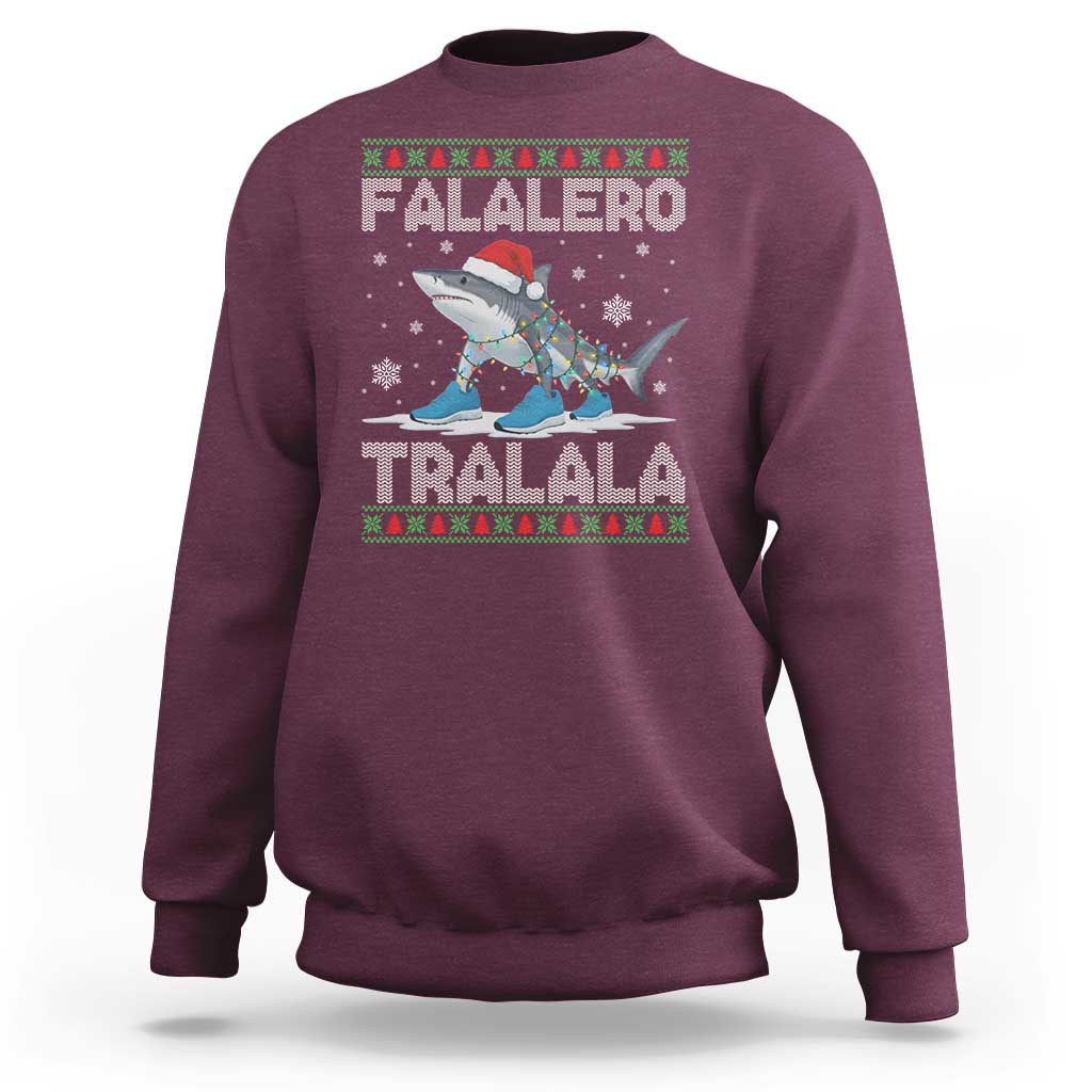 Falalero Tralala Italian Brainrot Meme Christmas Sweatshirt Funny Gen Z Alpha Ugly Xmas Gift - Wonder Print Shop