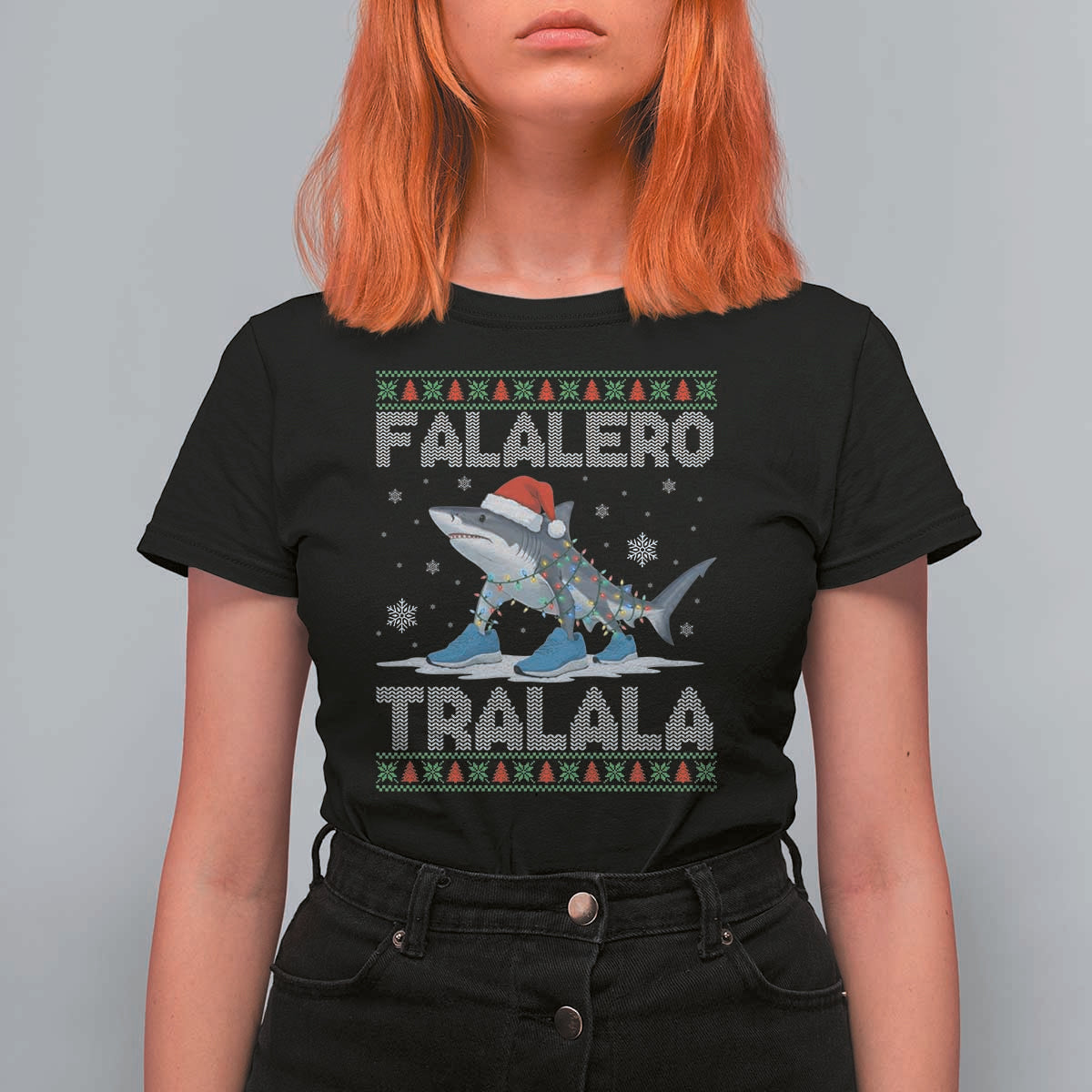 Falalero Tralala Italian Brainrot Meme Christmas T Shirt For Women Funny Gen Z Alpha Ugly Xmas Gift - Wonder Print Shop