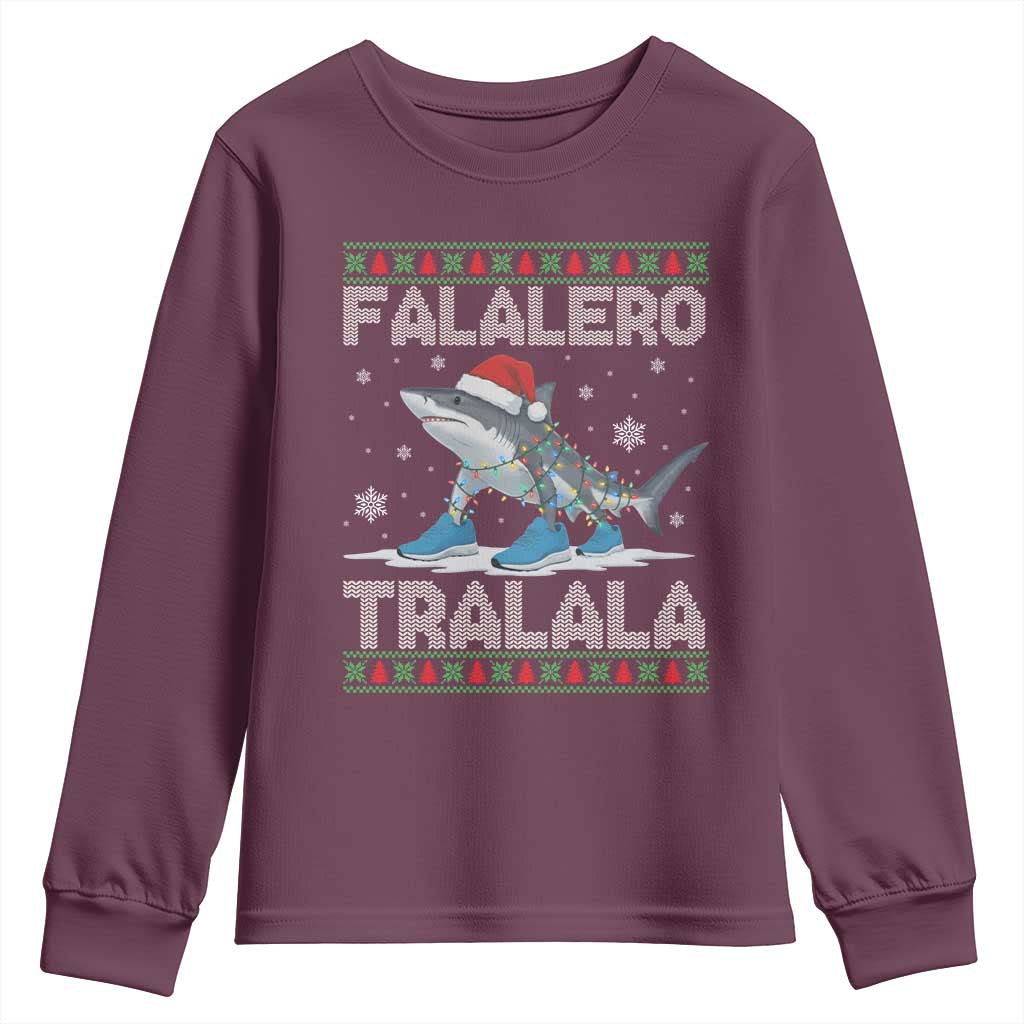 Falalero Tralala Italian Brainrot Meme Christmas Youth Sweatshirt Funny Gen Z Alpha Ugly Xmas Gift - Wonder Print Shop