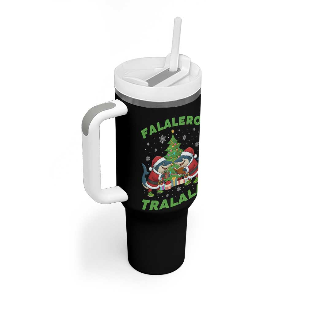 Falalero Tralala Tumbler With Handle Funny Italian Brainrot Meme Christmas Gift - Wonder Print Shop