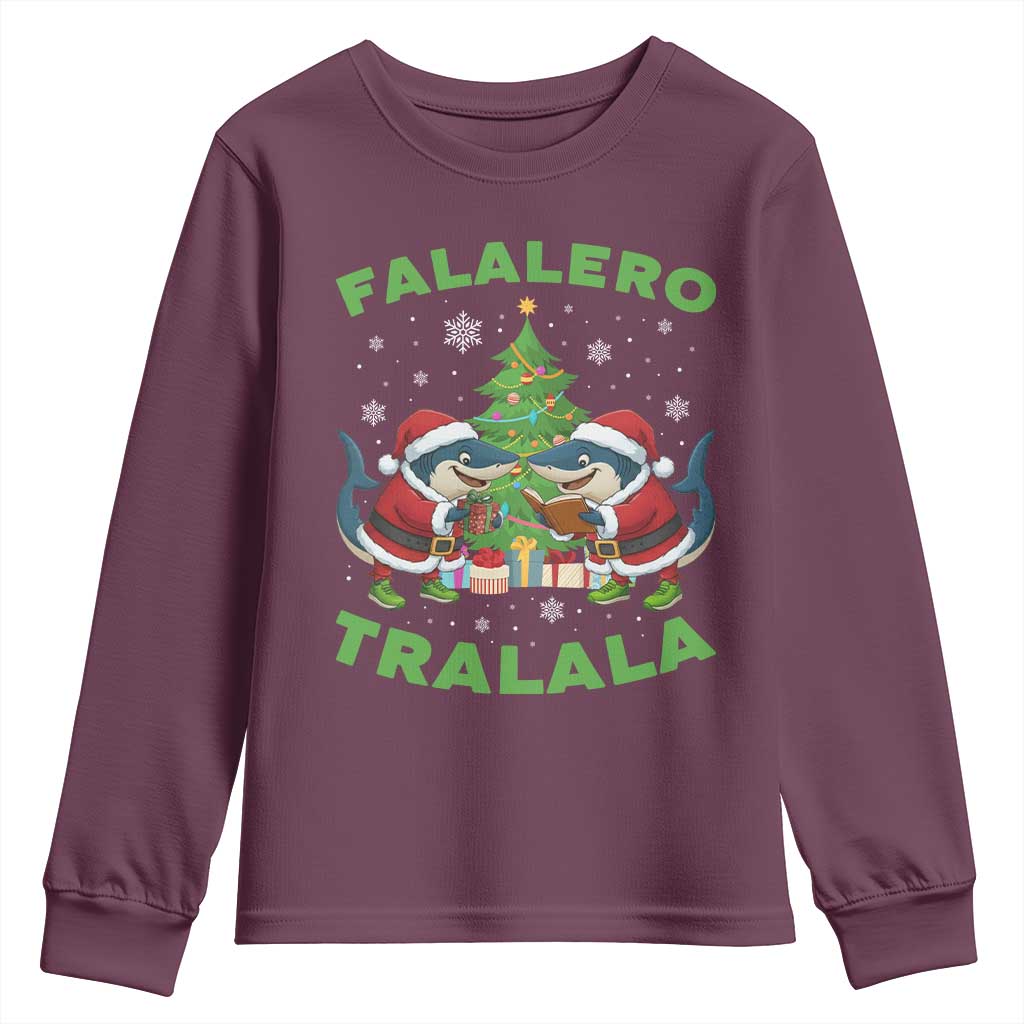 Falalero Tralala Youth Sweatshirt Funny Italian Brainrot Meme Christmas Gift - Wonder Print Shop