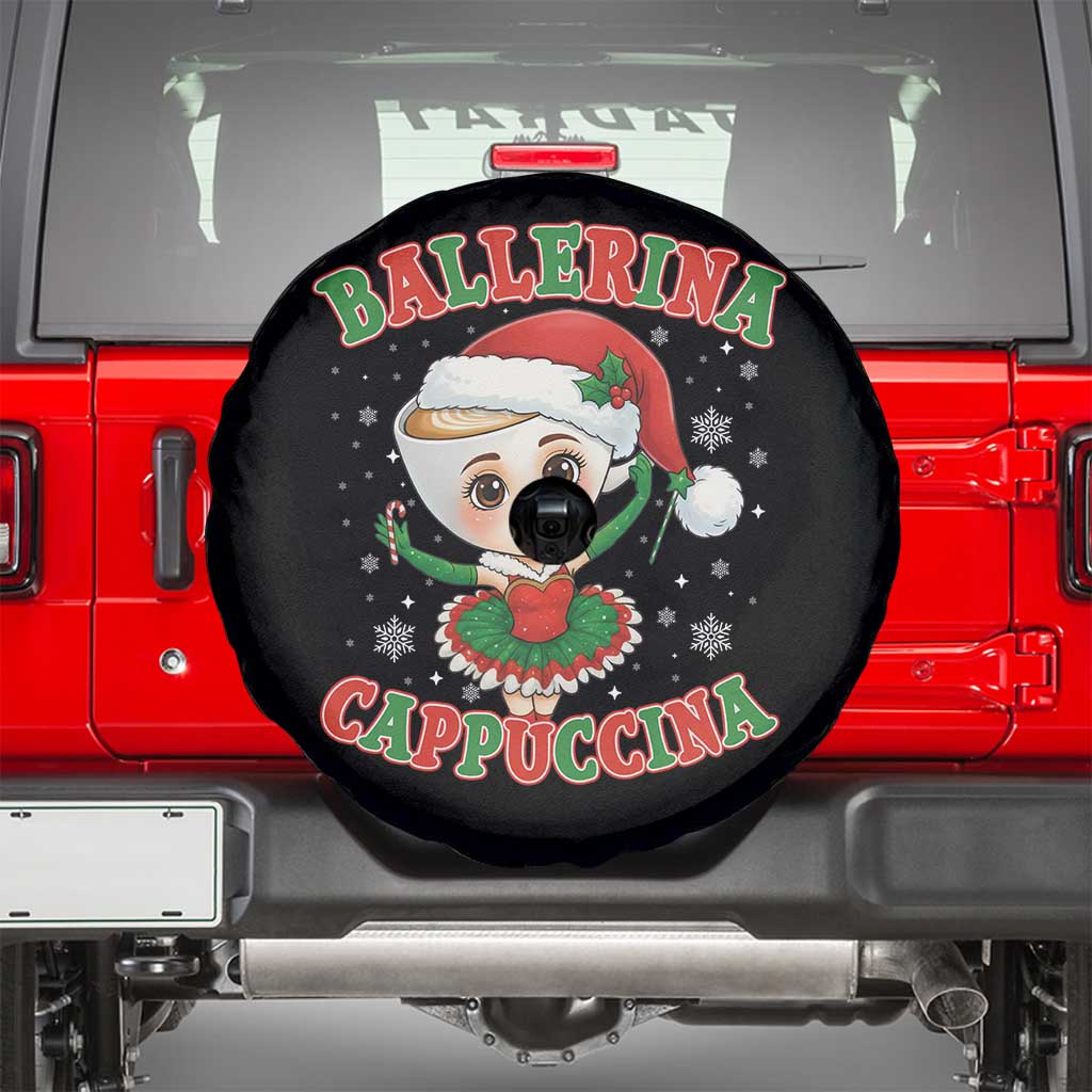 Ballerina Cappuccina Spare Tire Cover Funny Italian Brainrot Meme Christmas Gift - Wonder Print Shop