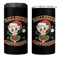 Ballerina Cappuccina 4 in 1 Can Cooler Tumbler Funny Italian Brainrot Meme Christmas Gift - Wonder Print Shop