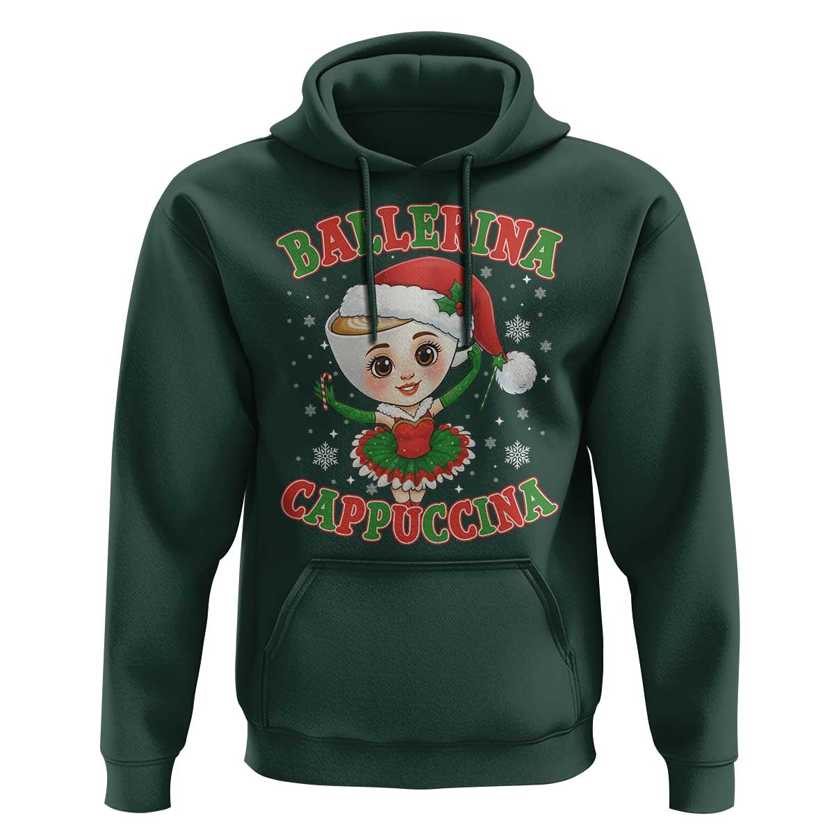 Ballerina Cappuccina Hoodie Funny Italian Brainrot Meme Christmas Gift - Wonder Print Shop