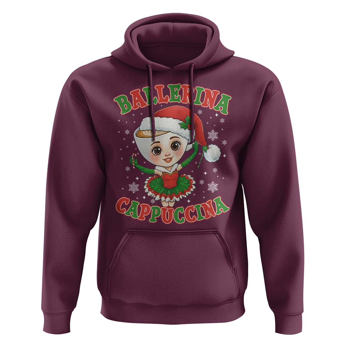 Ballerina Cappuccina Hoodie Funny Italian Brainrot Meme Christmas Gift - Wonder Print Shop