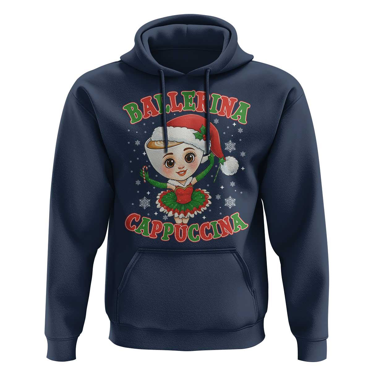 Ballerina Cappuccina Hoodie Funny Italian Brainrot Meme Christmas Gift - Wonder Print Shop