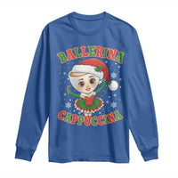 Ballerina Cappuccina Long Sleeve Shirt Funny Italian Brainrot Meme Christmas Gift - Wonder Print Shop