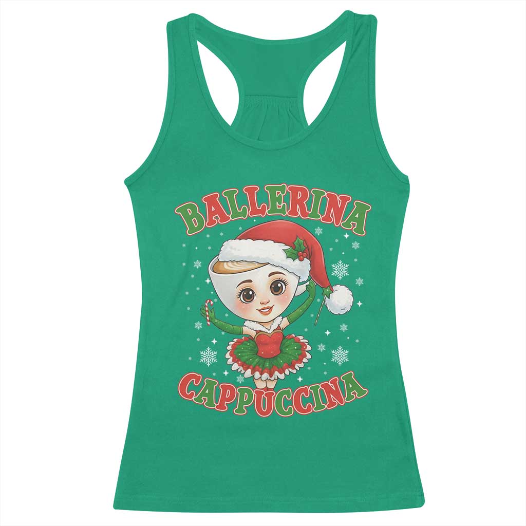Ballerina Cappuccina Racerback Tank Top Funny Italian Brainrot Meme Christmas Gift - Wonder Print Shop