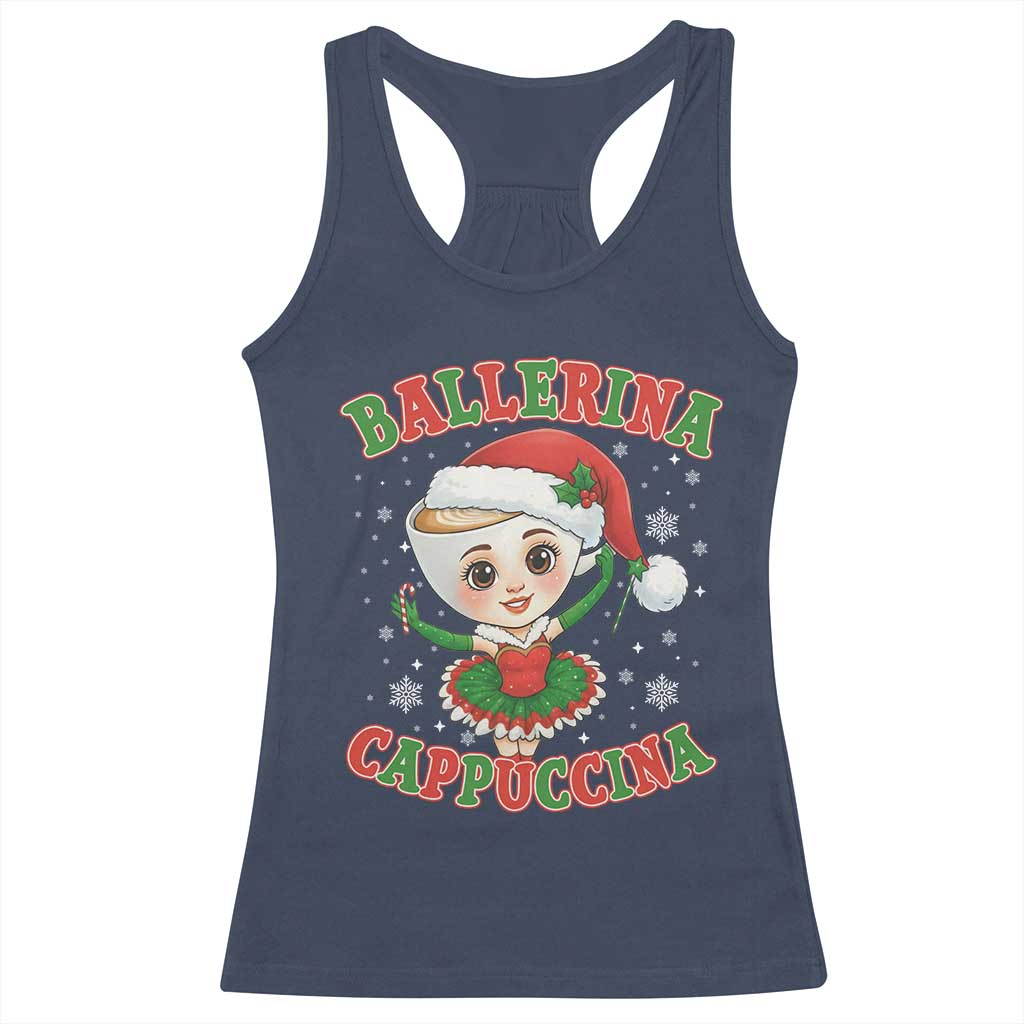 Ballerina Cappuccina Racerback Tank Top Funny Italian Brainrot Meme Christmas Gift - Wonder Print Shop