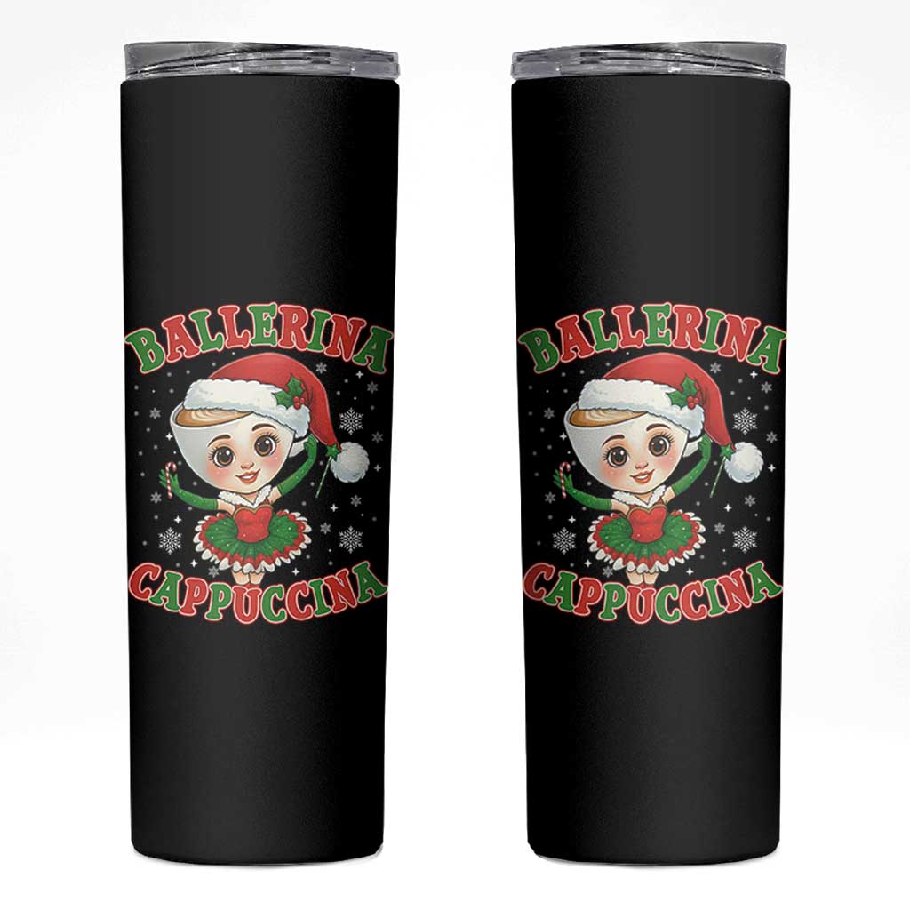 Ballerina Cappuccina Skinny Tumbler Funny Italian Brainrot Meme Christmas Gift - Wonder Print Shop