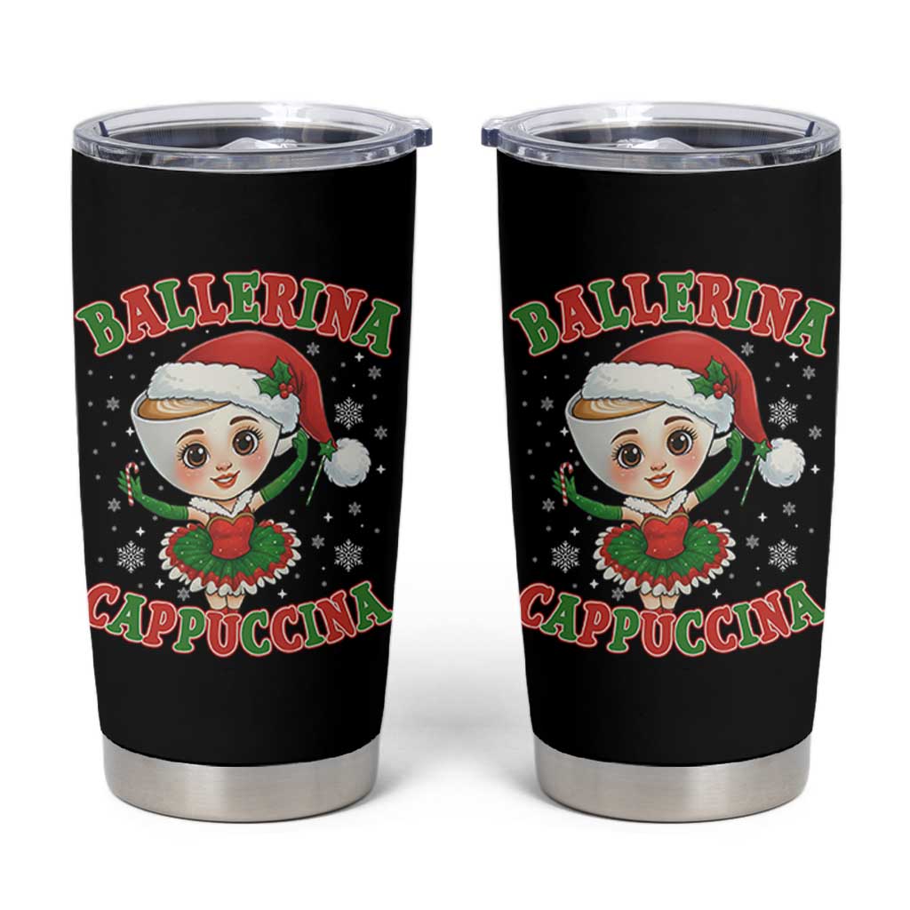 Ballerina Cappuccina Tumbler Cup Funny Italian Brainrot Meme Christmas Gift - Wonder Print Shop