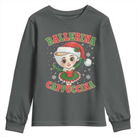 Ballerina Cappuccina Youth Sweatshirt Funny Italian Brainrot Meme Christmas Gift - Wonder Print Shop