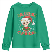 Ballerina Cappuccina Youth Sweatshirt Funny Italian Brainrot Meme Christmas Gift - Wonder Print Shop