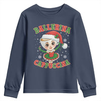 Ballerina Cappuccina Youth Sweatshirt Funny Italian Brainrot Meme Christmas Gift - Wonder Print Shop