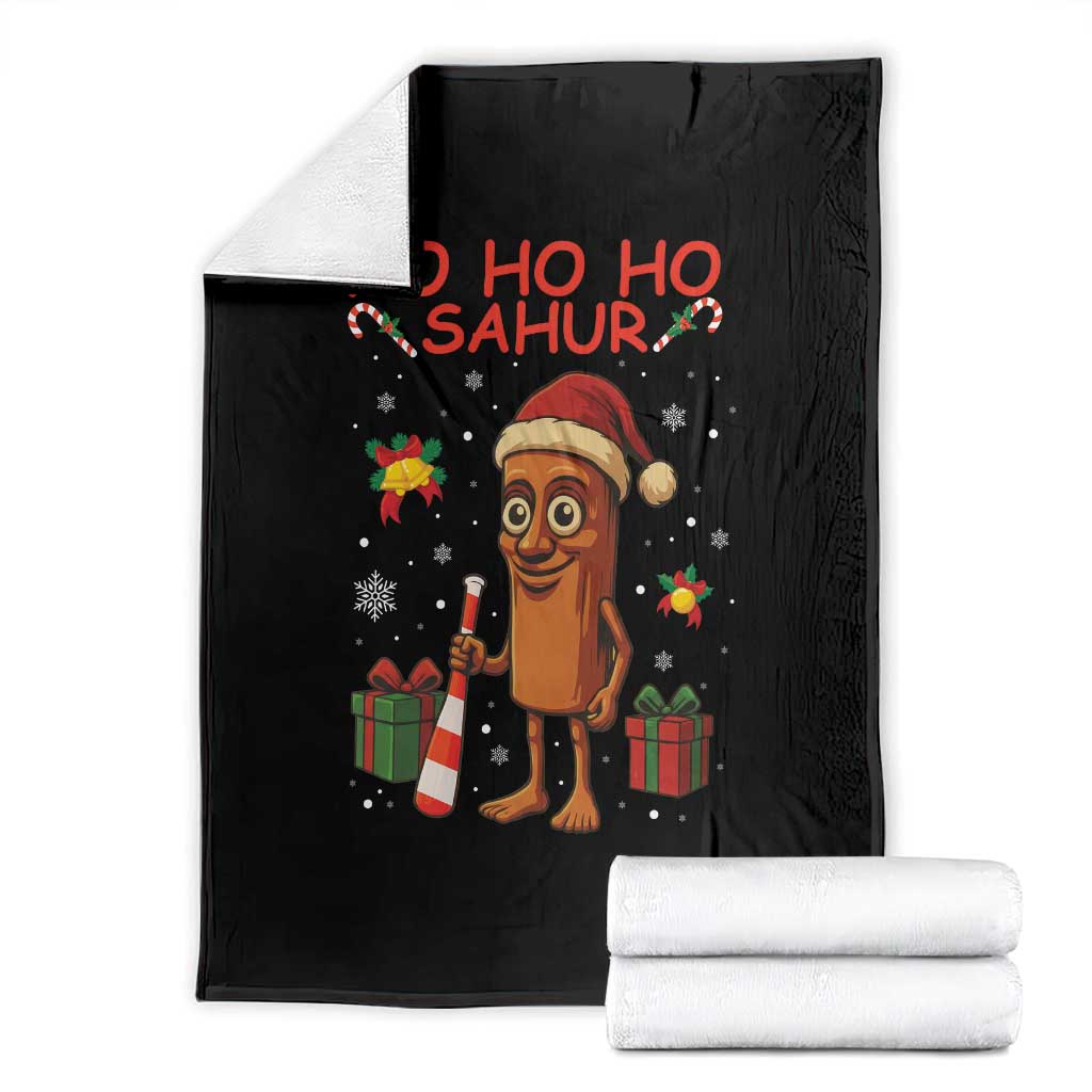 Ho Ho Ho Sahur Italian Brainrot Meme Throw Blanket Funny Gen Z Alpha Christmas Gift - Wonder Print Shop