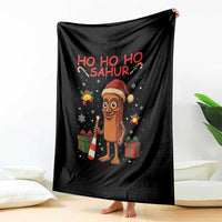 Ho Ho Ho Sahur Italian Brainrot Meme Throw Blanket Funny Gen Z Alpha Christmas Gift - Wonder Print Shop