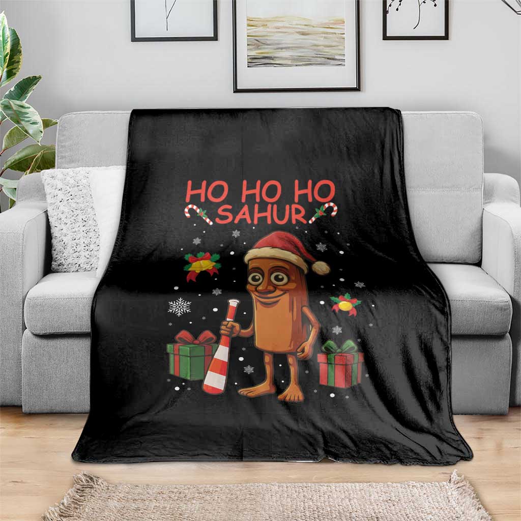 Ho Ho Ho Sahur Italian Brainrot Meme Throw Blanket Funny Gen Z Alpha Christmas Gift - Wonder Print Shop