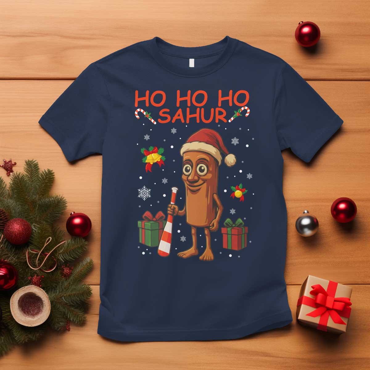 Ho Ho Ho Sahur Italian Brainrot Meme T Shirt Funny Gen Z Alpha Christmas Gift - Wonder Print Shop
