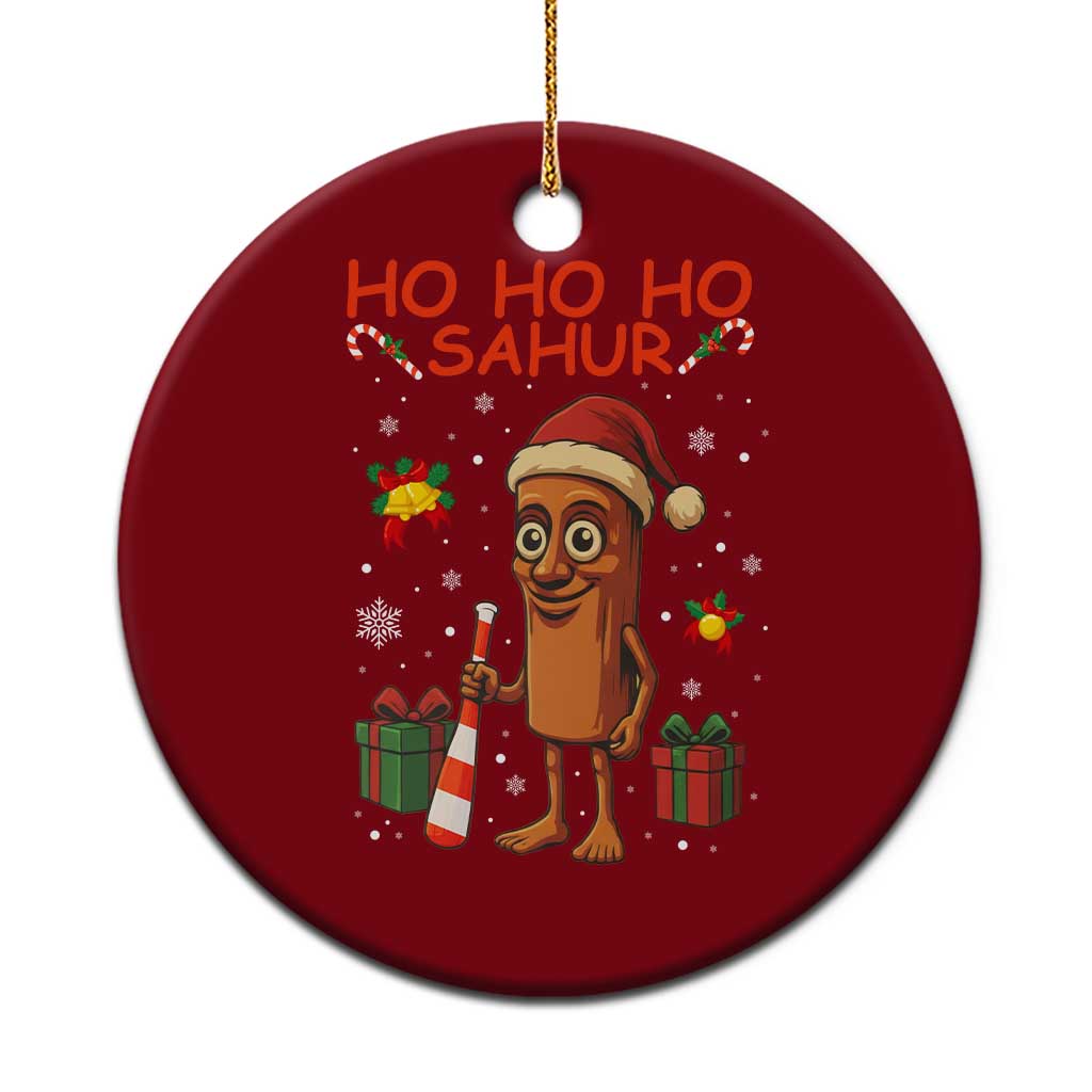 Ho Ho Ho Sahur Italian Brainrot Meme Ceramic Ornament Funny Gen Z Alpha Christmas Gift - Wonder Print Shop
