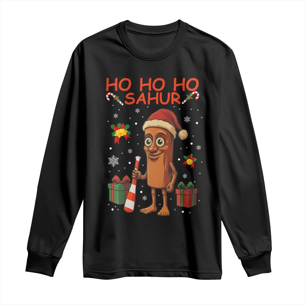 Ho Ho Ho Sahur Italian Brainrot Meme Long Sleeve Shirt Funny Gen Z Alpha Christmas Gift - Wonder Print Shop