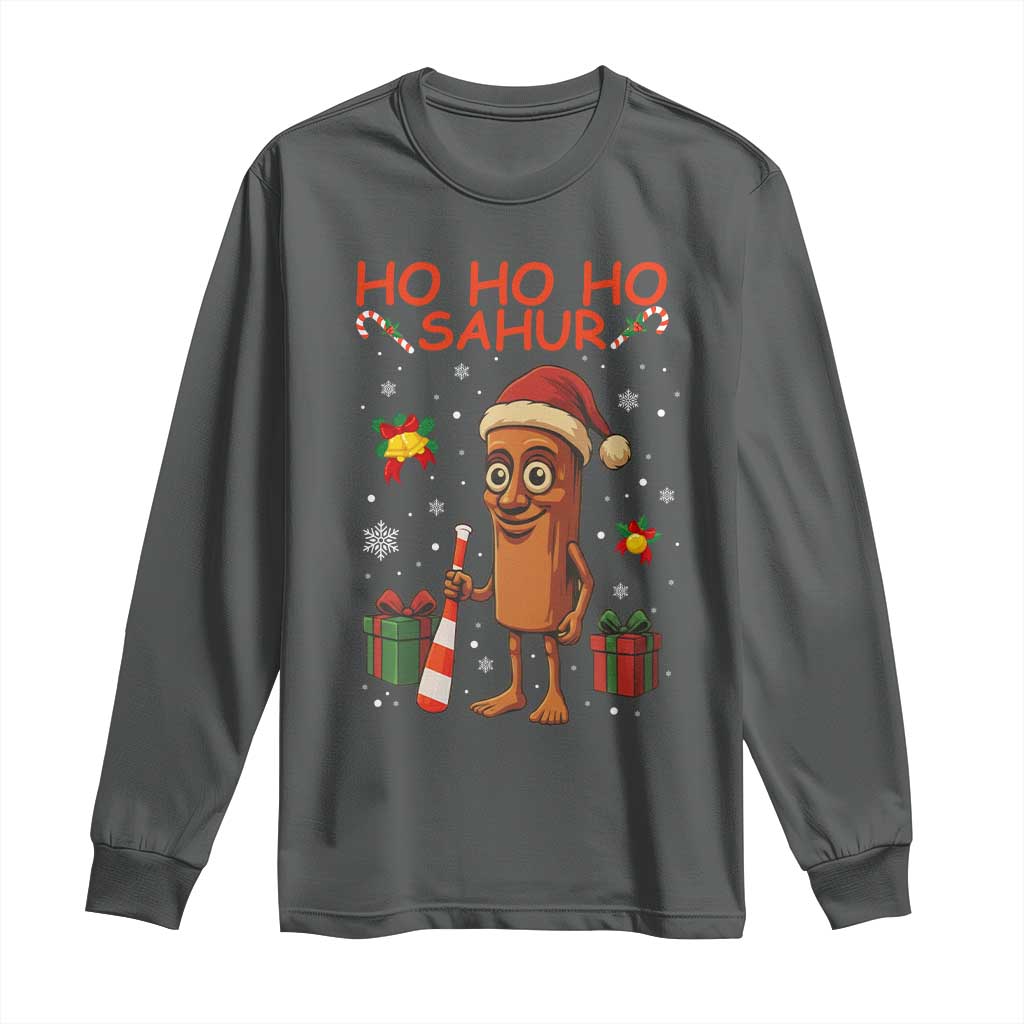 Ho Ho Ho Sahur Italian Brainrot Meme Long Sleeve Shirt Funny Gen Z Alpha Christmas Gift - Wonder Print Shop
