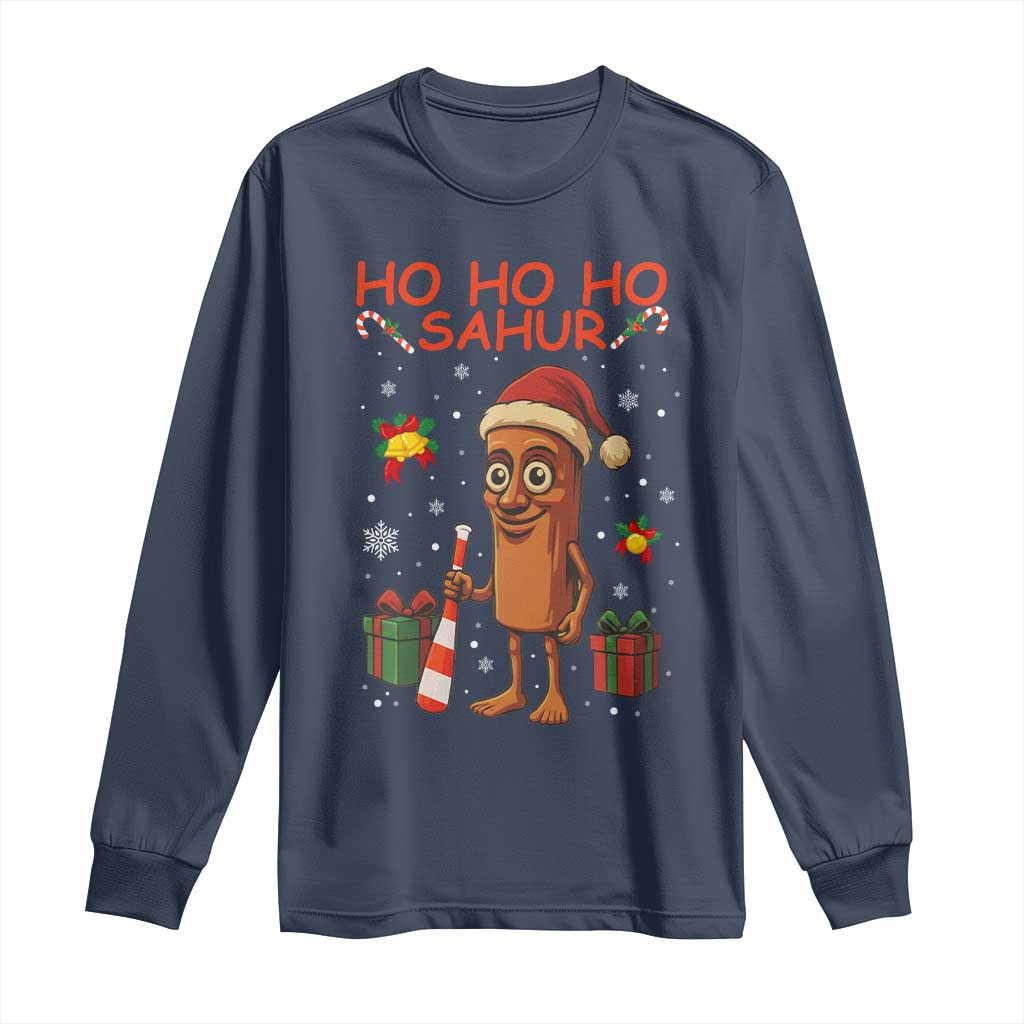 Ho Ho Ho Sahur Italian Brainrot Meme Long Sleeve Shirt Funny Gen Z Alpha Christmas Gift - Wonder Print Shop