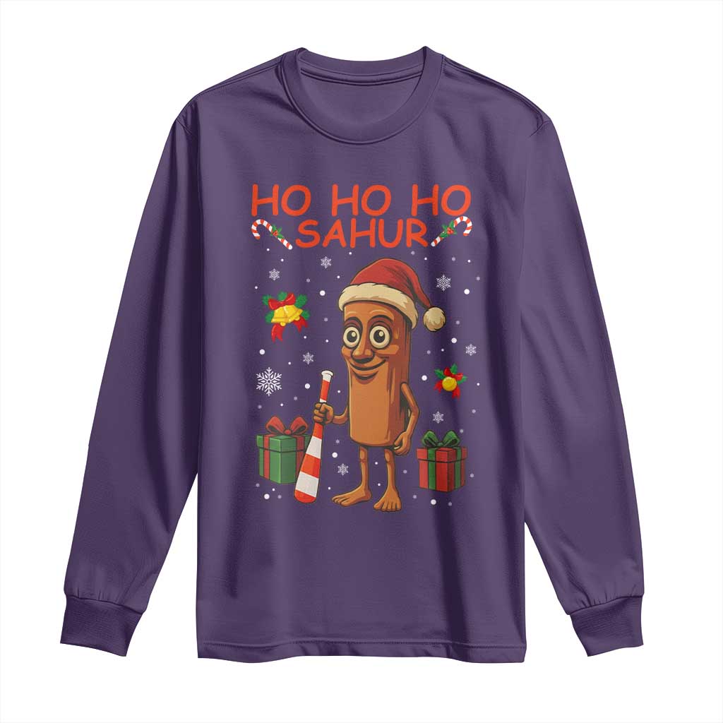 Ho Ho Ho Sahur Italian Brainrot Meme Long Sleeve Shirt Funny Gen Z Alpha Christmas Gift - Wonder Print Shop