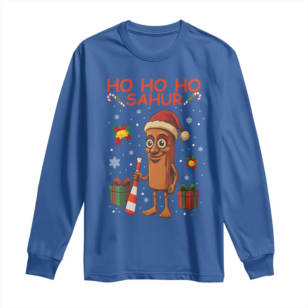 Ho Ho Ho Sahur Italian Brainrot Meme Long Sleeve Shirt Funny Gen Z Alpha Christmas Gift - Wonder Print Shop