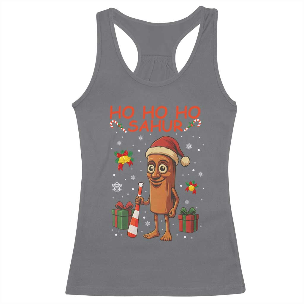 Ho Ho Ho Sahur Italian Brainrot Meme Racerback Tank Top Funny Gen Z Alpha Christmas Gift - Wonder Print Shop
