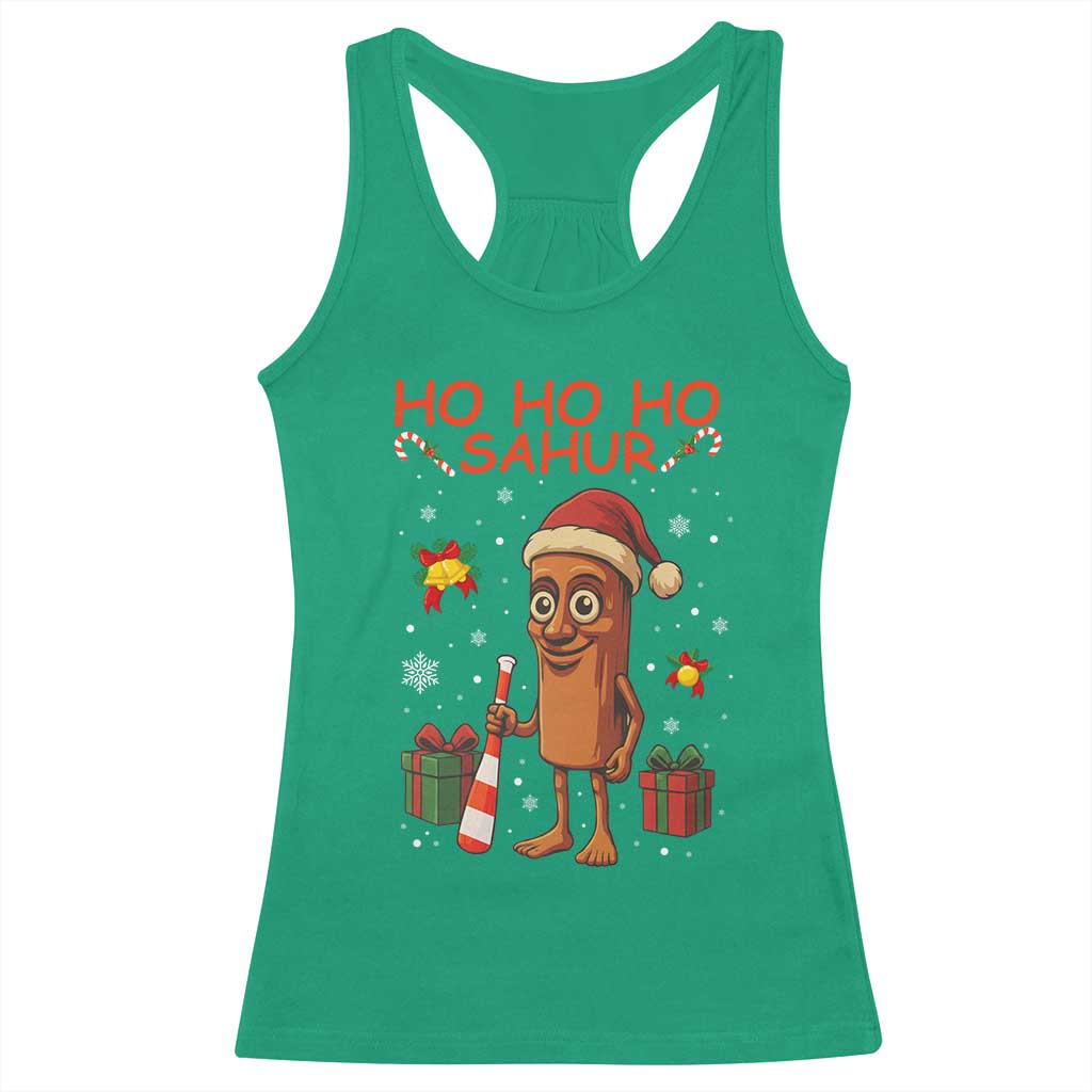 Ho Ho Ho Sahur Italian Brainrot Meme Racerback Tank Top Funny Gen Z Alpha Christmas Gift - Wonder Print Shop