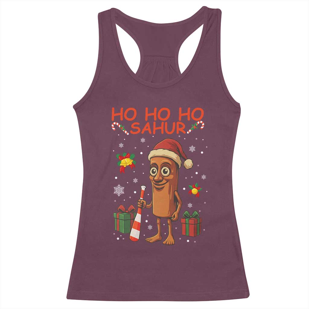 Ho Ho Ho Sahur Italian Brainrot Meme Racerback Tank Top Funny Gen Z Alpha Christmas Gift - Wonder Print Shop