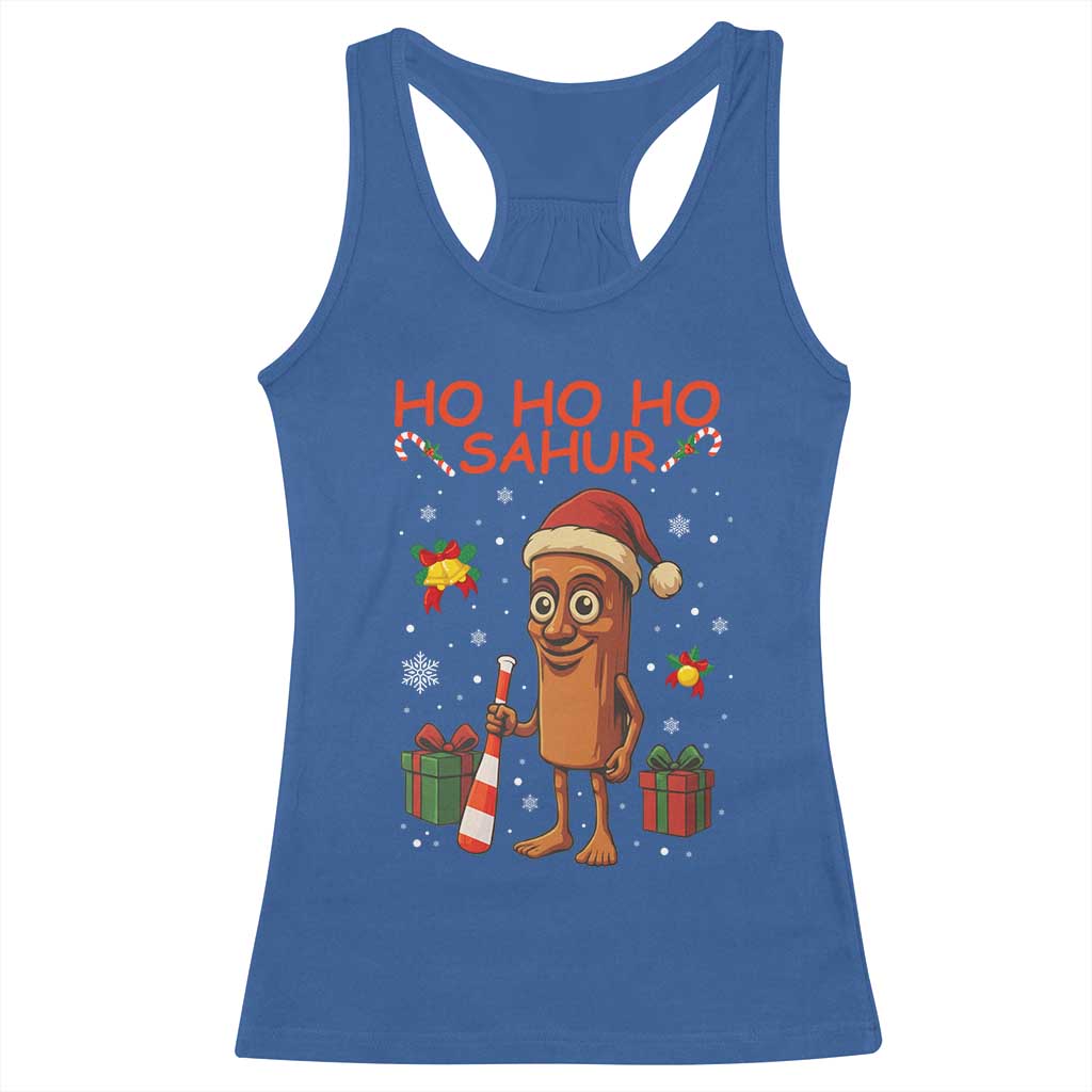 Ho Ho Ho Sahur Italian Brainrot Meme Racerback Tank Top Funny Gen Z Alpha Christmas Gift - Wonder Print Shop