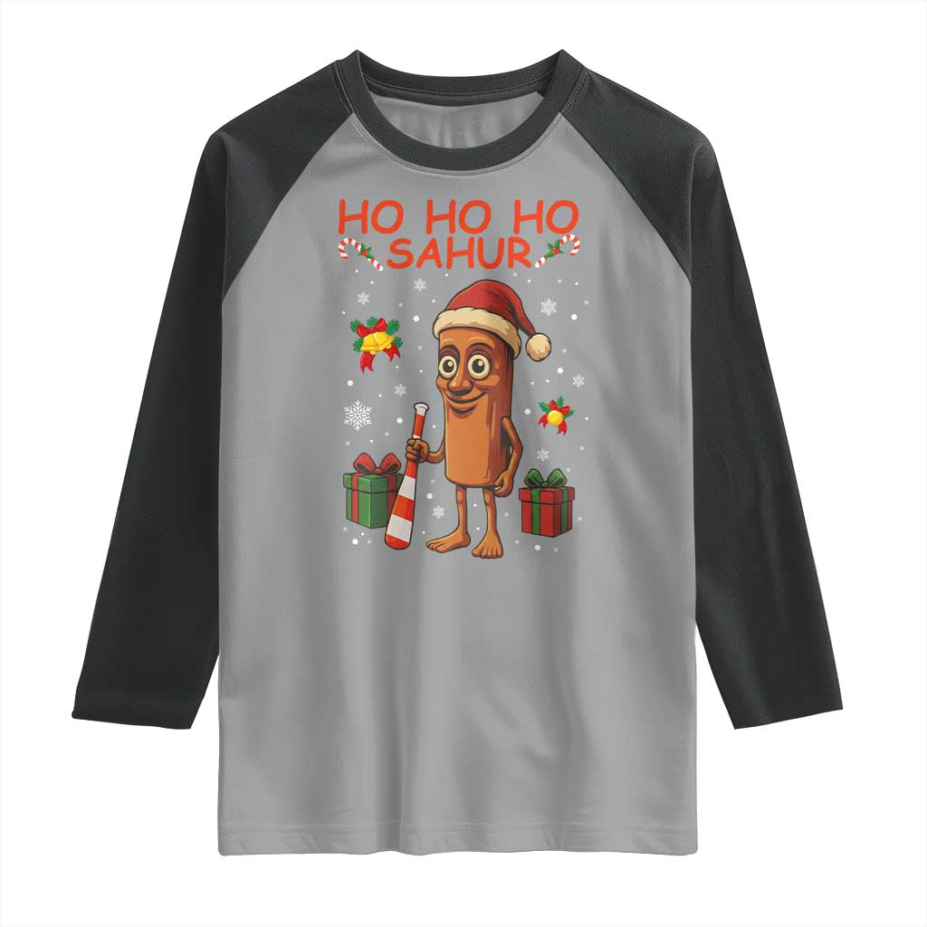 Ho Ho Ho Sahur Italian Brainrot Meme Raglan Shirt Funny Gen Z Alpha Christmas Gift - Wonder Print Shop