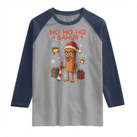 Ho Ho Ho Sahur Italian Brainrot Meme Raglan Shirt Funny Gen Z Alpha Christmas Gift - Wonder Print Shop
