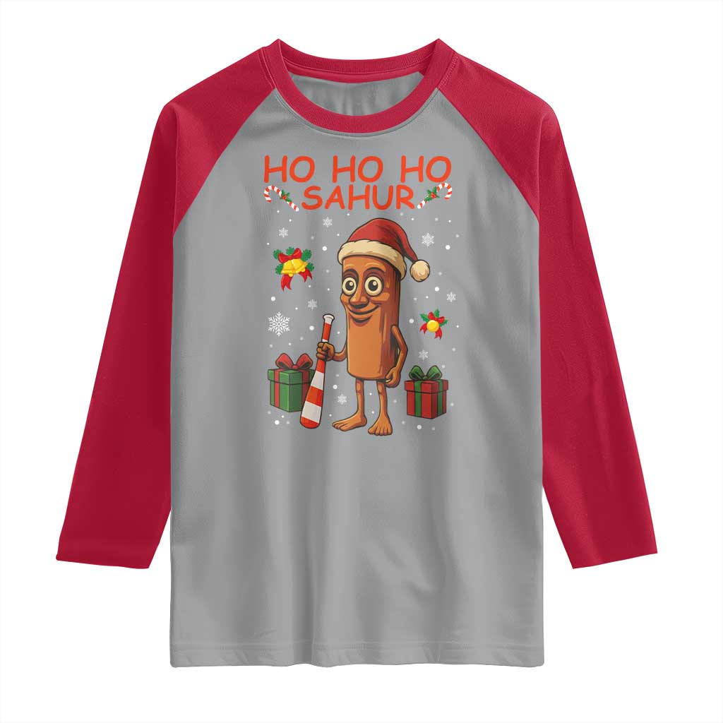 Ho Ho Ho Sahur Italian Brainrot Meme Raglan Shirt Funny Gen Z Alpha Christmas Gift - Wonder Print Shop