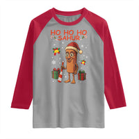 Ho Ho Ho Sahur Italian Brainrot Meme Raglan Shirt Funny Gen Z Alpha Christmas Gift - Wonder Print Shop